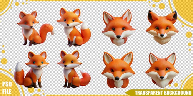 Colección de personajes de dibujos animados de Fox