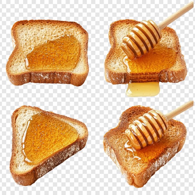 Colección de tostadas de miel delicias doradas
