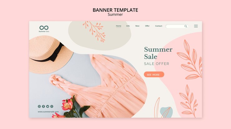 PSD gratuito colección de verano estilo banner