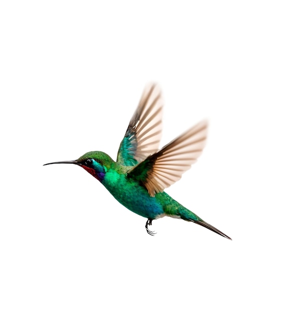 El colibri está aislado.