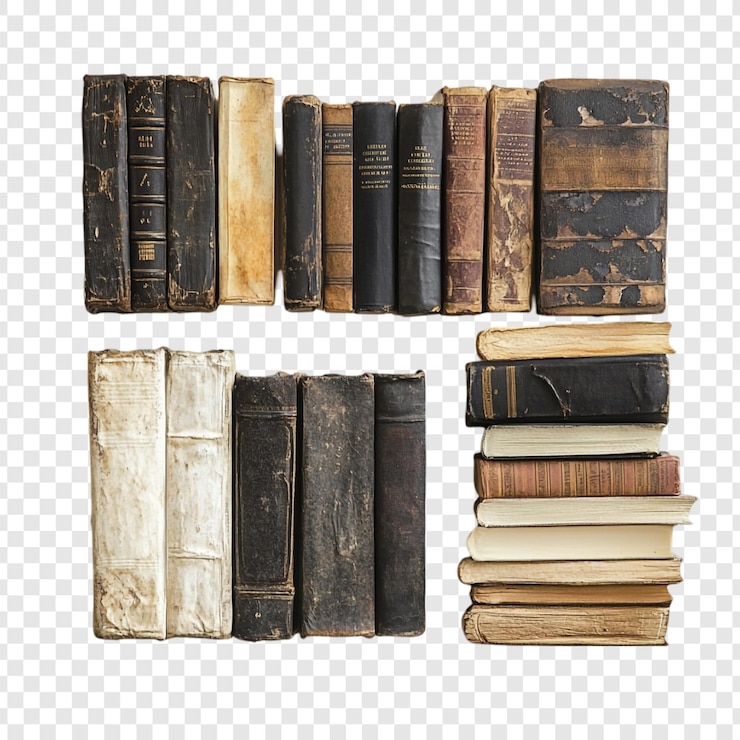 PSD Gratis collection of antique books a vintage literary treasure