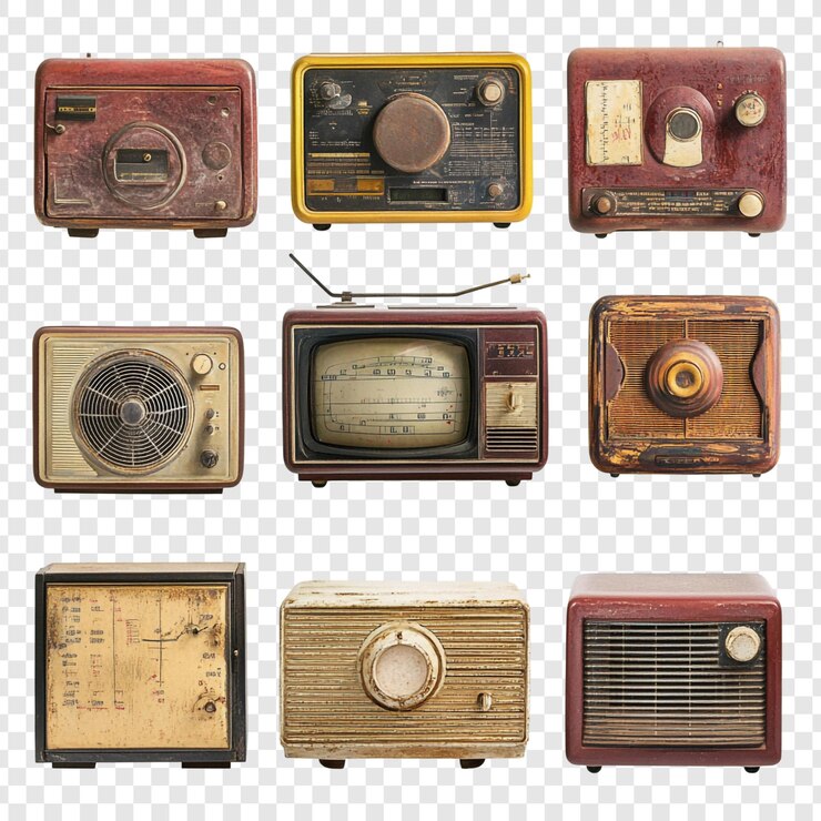 PSD Gratis collection of vintage radios and televisions