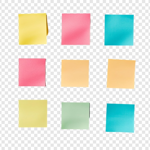 Collezione di biglietti adesivi colorati