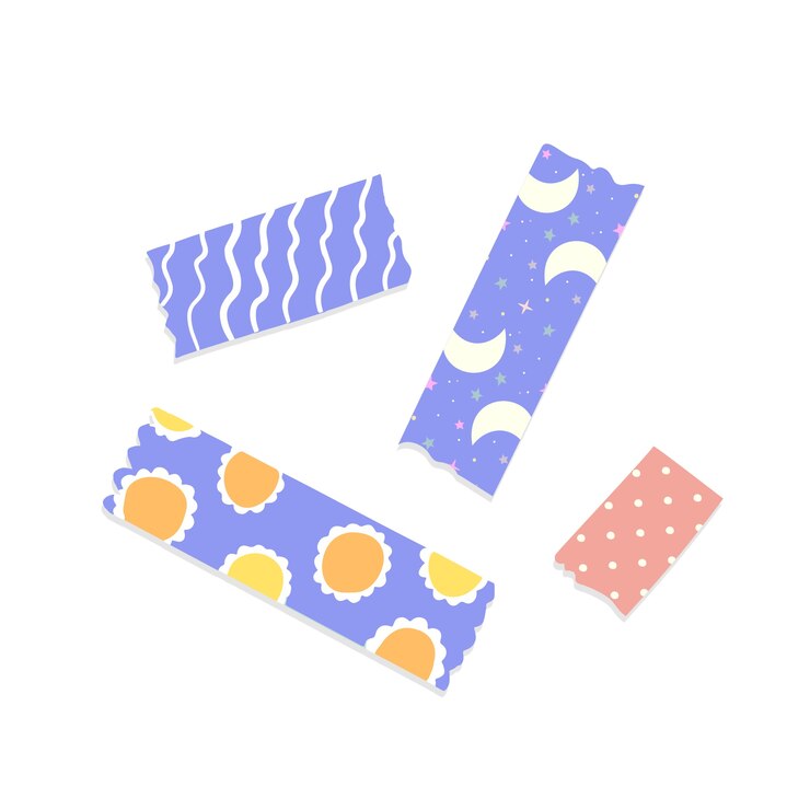 PSD gratuito collezione di nastri washi
