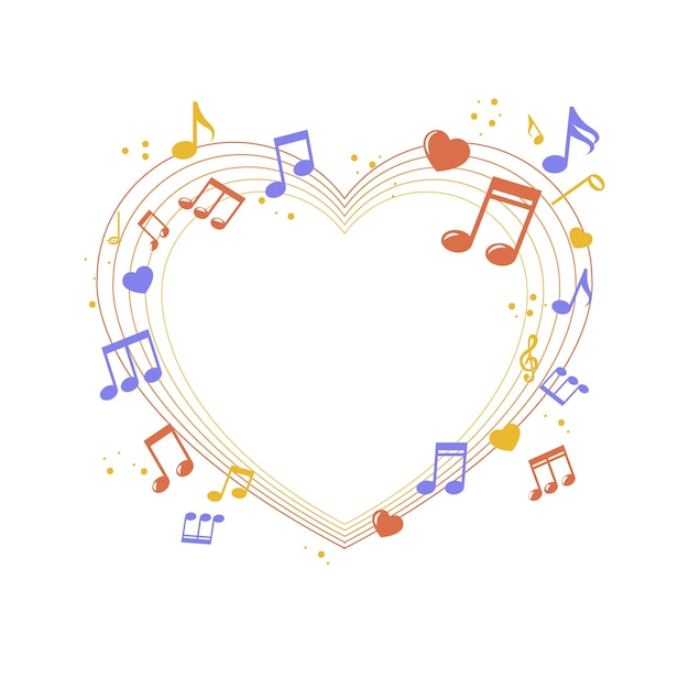 Collezione di note musicali