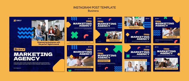 Collezione di post Instagram per le attività professionali