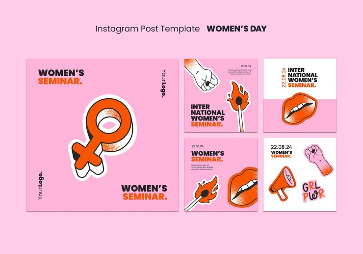 PSD gratuito collezione di volantini per seminari femminili