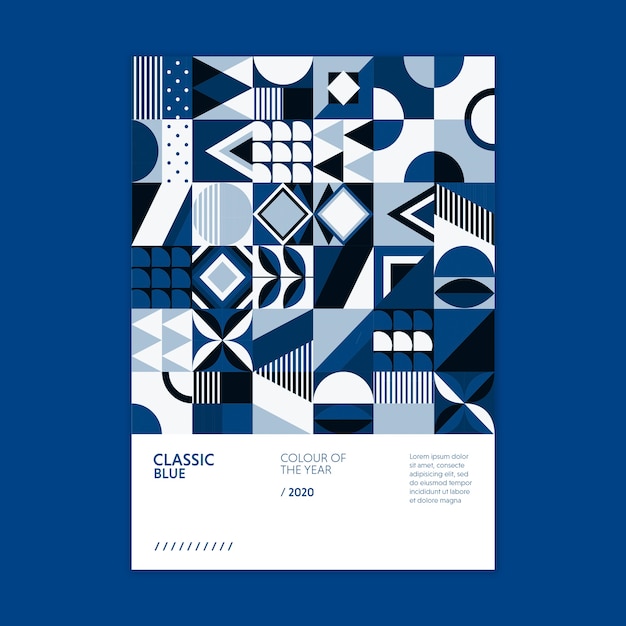 Color del póster geométrico del año 2020