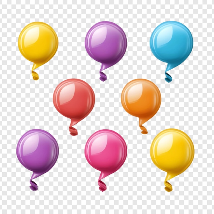 PSD Gratis colorful balloons celebration party design