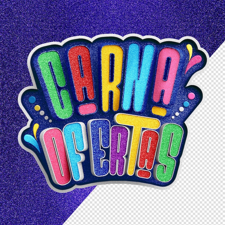 PSD Gratis colorful carna folia 3d logo