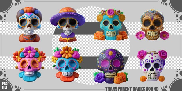 Las coloridas calaveras de azúcar para celebraciones y festividades