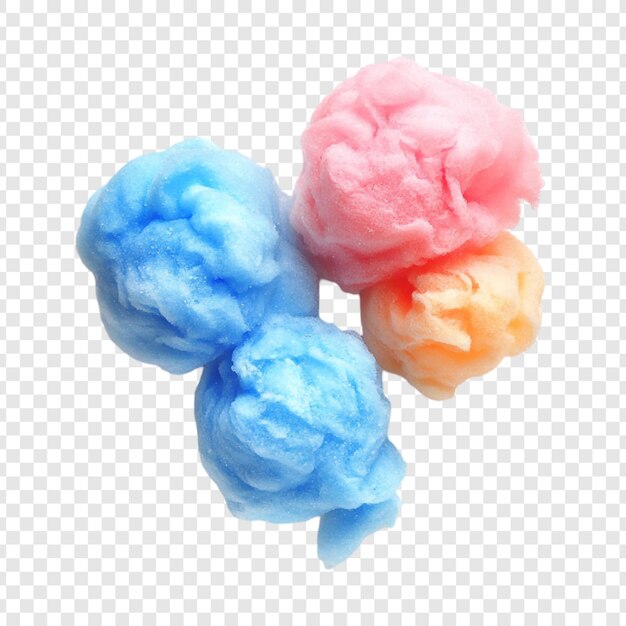 El colorido algodón de caramelo es una deliciosa golosina para los sentidos