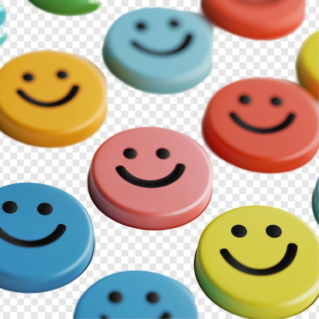 El colorido rostro sonriente es una agradable exhibición de emociones positivas