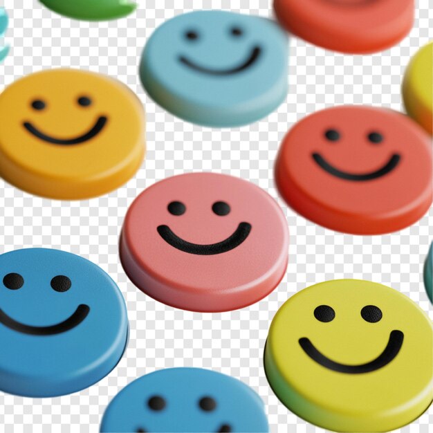 El colorido rostro sonriente es una agradable exhibición de emociones positivas