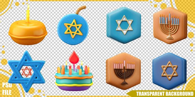 Los coloridos símbolos de la celebración de Hanukkah