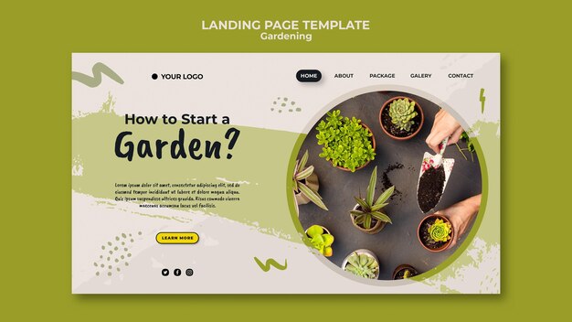 Come avviare un modello di pagina di destinazione del giardino