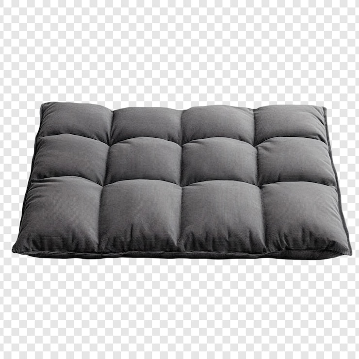 Gratis PSD comfortabel grijs quilted pad perfect voor ontspanning en huisdecoratie