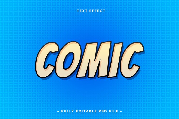 PSD Gratis comic text effect