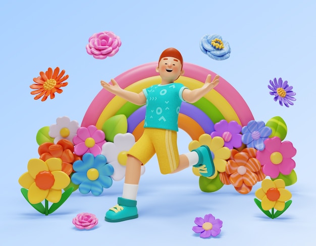Composición del personaje de la explosión de vida