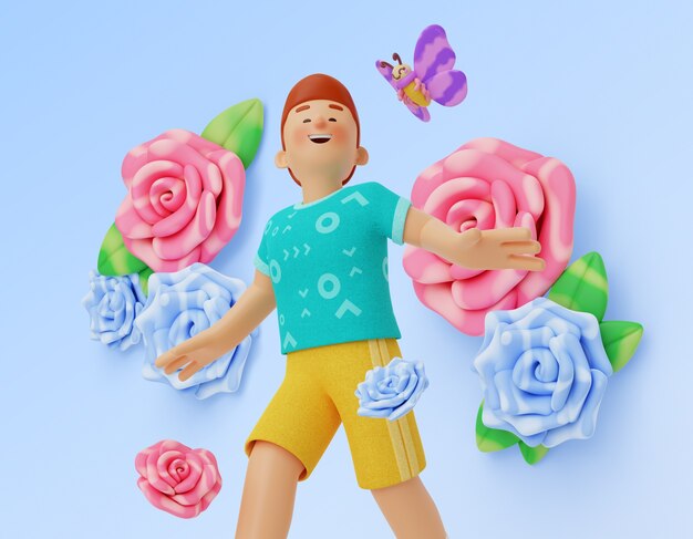 Composición del personaje de la explosión de vida