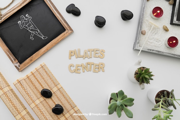 PSD gratuito composición de pilates