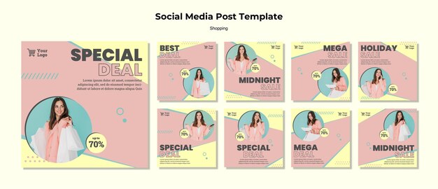 Comprar plantilla de publicación en redes sociales