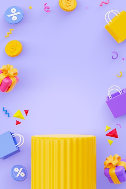 Compras fondo vertical