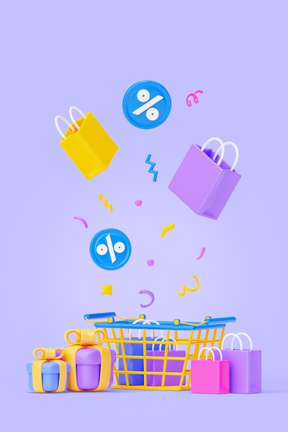 PSD gratuito compras fondo vertical