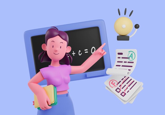 Concepto de educación con mujer sosteniendo libros