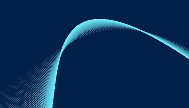 Concepto de fondo de onda digital de tecnologíahermosa textura de puntos ondulantes de movimiento con partículas enfocadas brillantes color editable