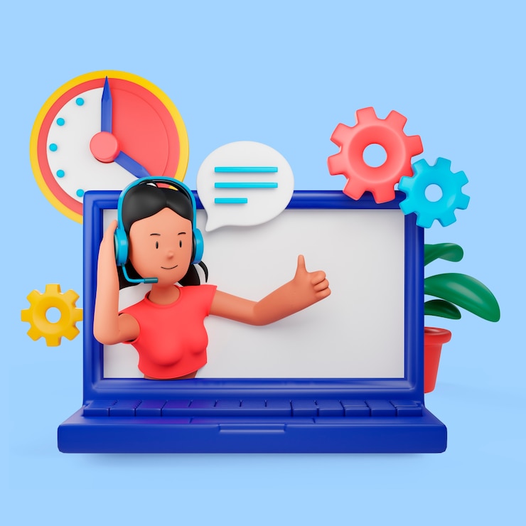 PSD gratuito concepto de marketing con laptop