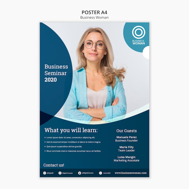 PSD gratuito concepto de negocio para plantilla de póster