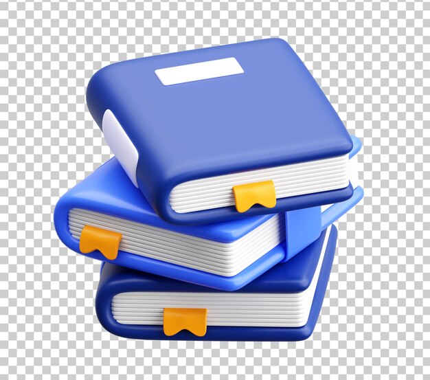 Concepto de pila 3D de libros cerrados para la educación y el aprendizaje