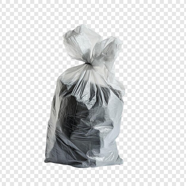 Concepto de reciclaje de residuos plásticos en bolsas de basura completas