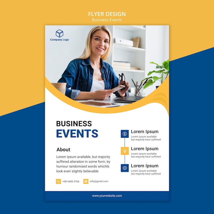 PSD gratuito concetto di business flyer per il design