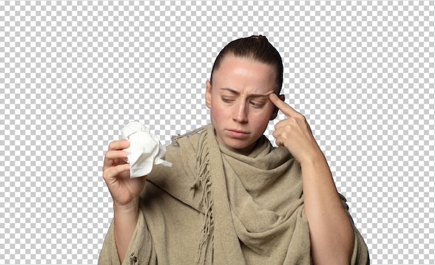 concetto di influenza bionda giovane bella donna