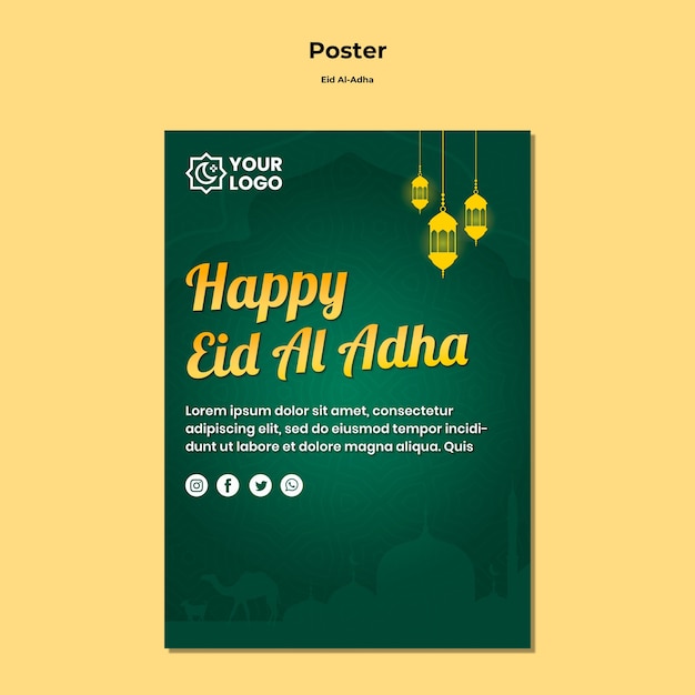 Concetto di poster di Eid al Adha