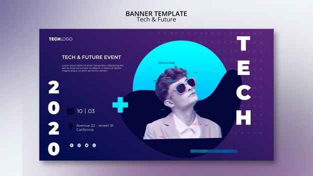Concetto di tecnologia per banner