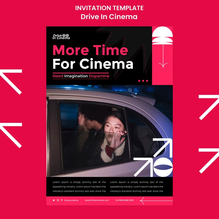 Conducir en diseño de plantilla de cine.