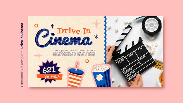 Conducir en diseño de plantilla de cine.