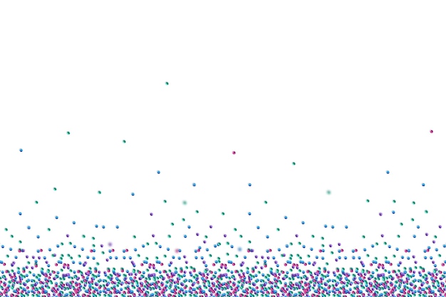 PSD gratuito confeti realista con la frontera aislada