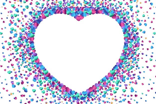 Confetti realistici isolati al confine