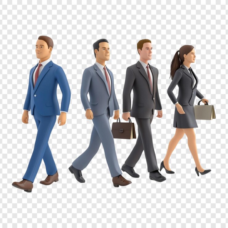 PSD Gratis confident business team walking together success ambition teamwork