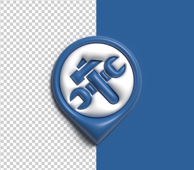 Configuración 3d Render Logo Archivo Psd transparente
