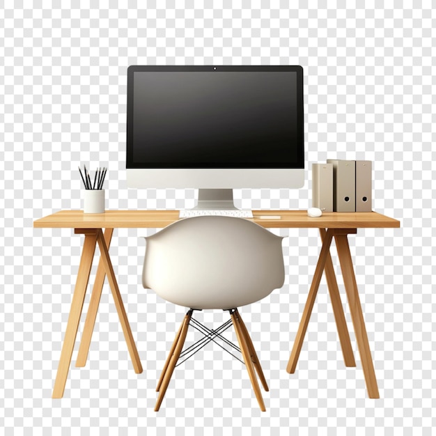 Configuración moderna y minimalista del espacio de trabajo de la oficina en el hogar