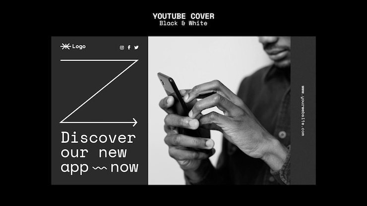Gratis PSD connecting people app youtube cover