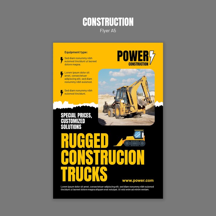PSD Gratis construction flyer template design