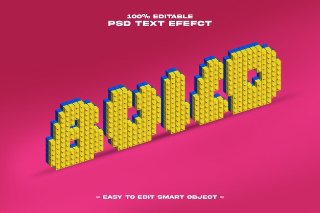 Construir un efecto de texto editable al estilo de juguete de ladrillo