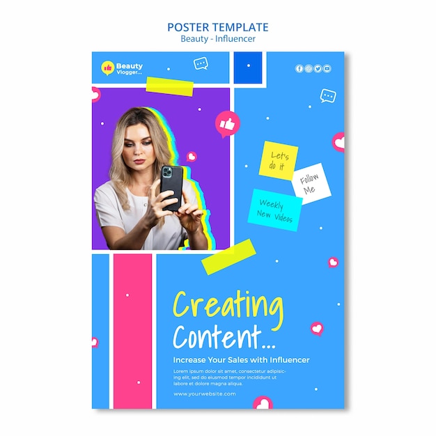 Gratis PSD contentpostersjabloon maken