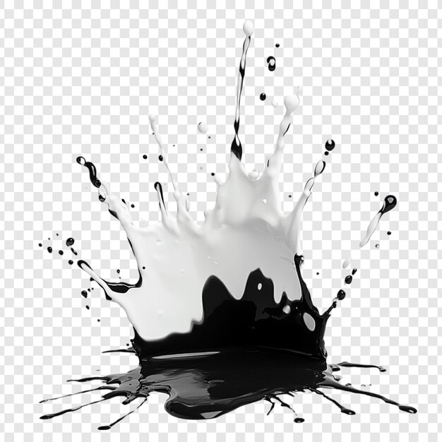 Un contraste impresionante entre el líquido blanco y el negro